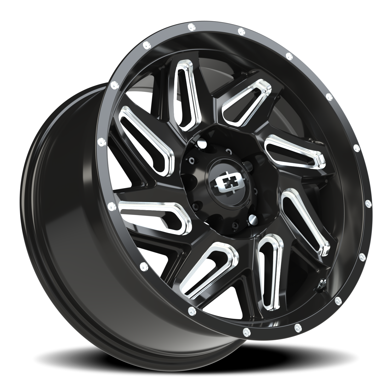 Vision Wheel 361 Gloss Black Milled Spoke 18x9 +12 5x139.7mm 108mm - Wheelwiz