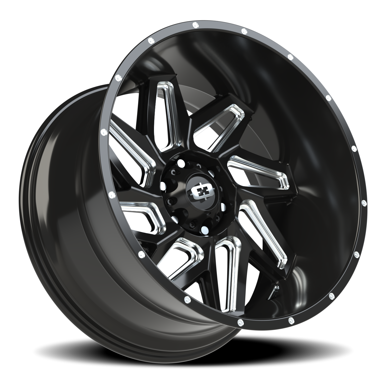 Vision Wheel 361 Gloss Black Milled Spoke 22x10 -19 6x135mm 87.1mm - Wheelwiz