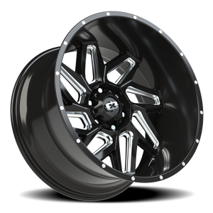 Vision Wheel 361 Gloss Black Milled Spoke 22x10 -19 6x135mm 87.1mm - Wheelwiz
