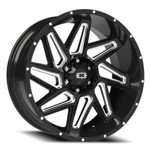 Vision Wheel 361 Gloss Black Milled Spoke 22x10 -19 6x139.7mm 106.2mm - Wheelwiz