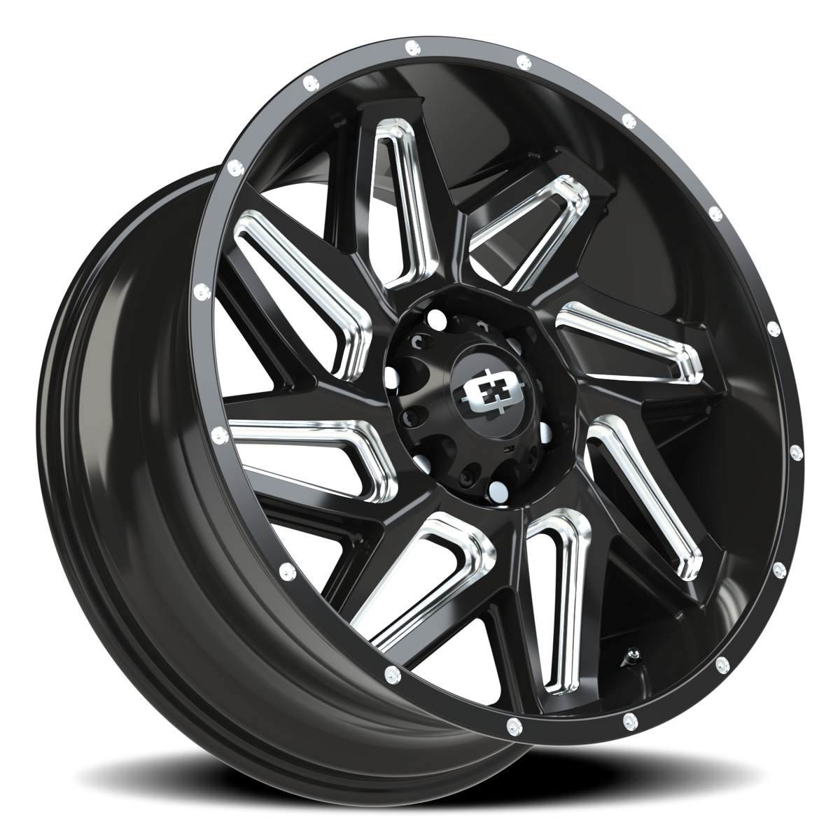 Vision Wheel 361 Gloss Black Milled Spoke 20x9 +12 6x135mm 87.1mm - Wheelwiz