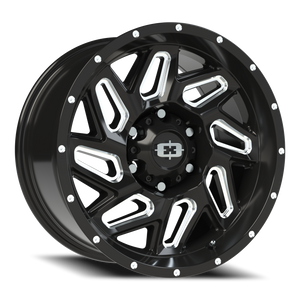 Vision Wheel 361 Gloss Black Milled Spoke 17x9 +12 6x135mm 87.1mm - Wheelwiz