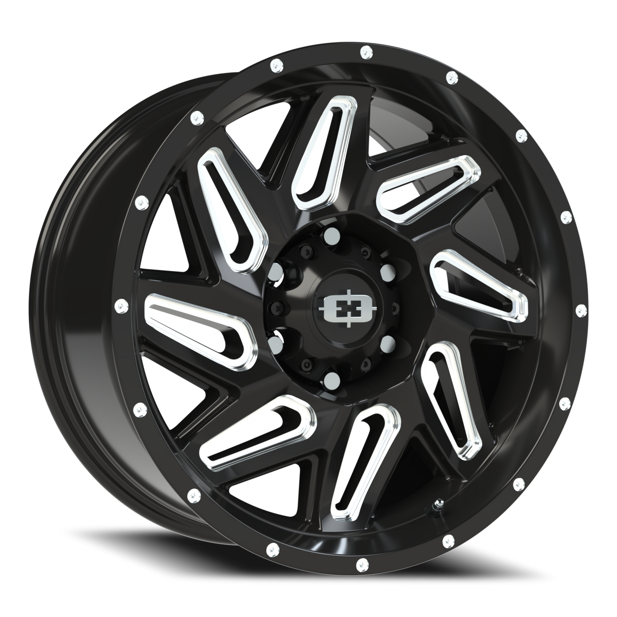 Vision Wheel 361 Gloss Black Milled Spoke 18x9 +12 6x135mm 87.1mm - Wheelwiz