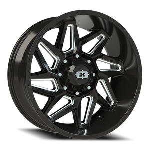Vision Wheel 361 Gloss Black Milled Spoke 22x10 -19 8x165.1mm 125.2mm - Wheelwiz