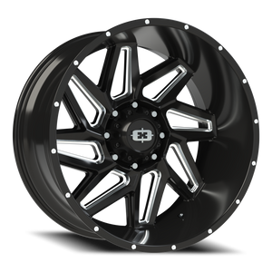Vision Wheel 361 Gloss Black Milled Spoke 24x12 -51 8x165.1mm 125.2mm - Wheelwiz