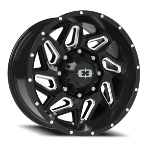 Vision Wheel 361 Gloss Black Milled Spoke 18x9 +12 8x170mm 125.2mm - Wheelwiz