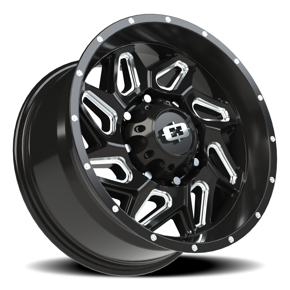 Vision Wheel 361 Gloss Black Milled Spoke 18x9 +12 8x170mm 125.2mm - Wheelwiz