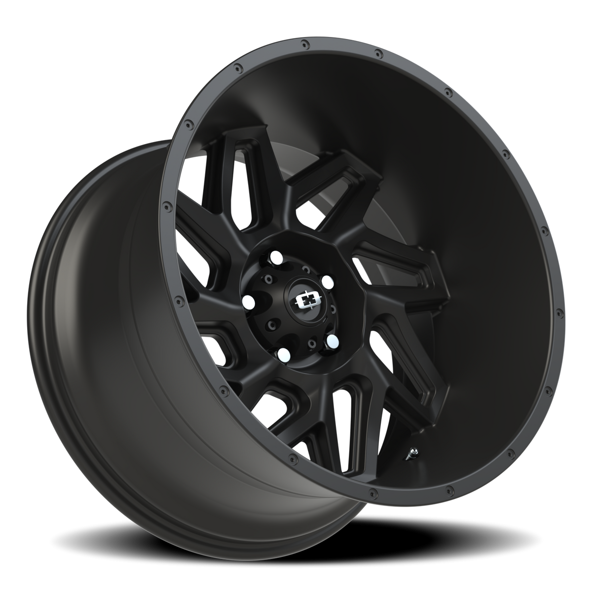 Vision Wheel 361 Satin Black 20x12 -51 5x127mm 78.1mm - Wheelwiz