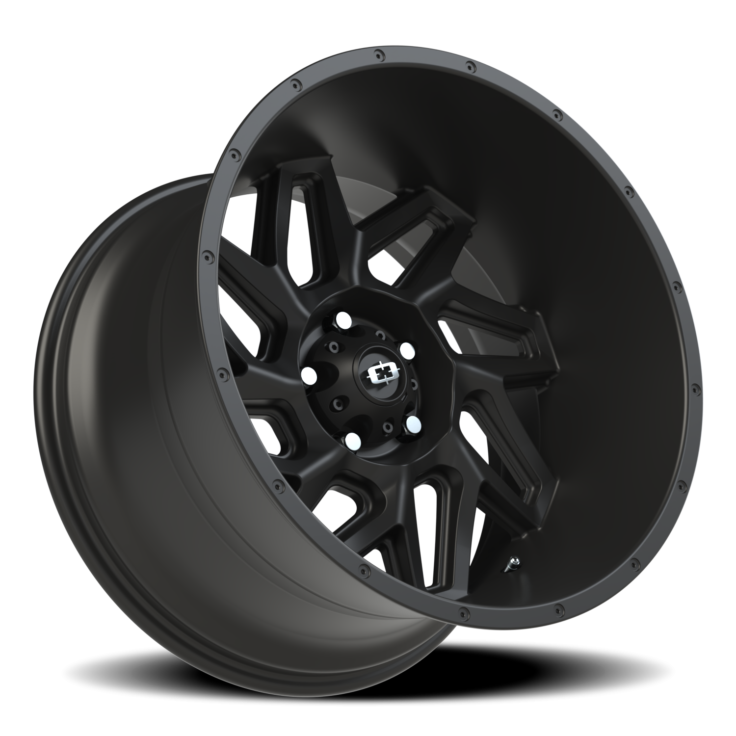 Vision Wheel 361 Satin Black 20x12 -51 5x127mm 78.1mm - Wheelwiz