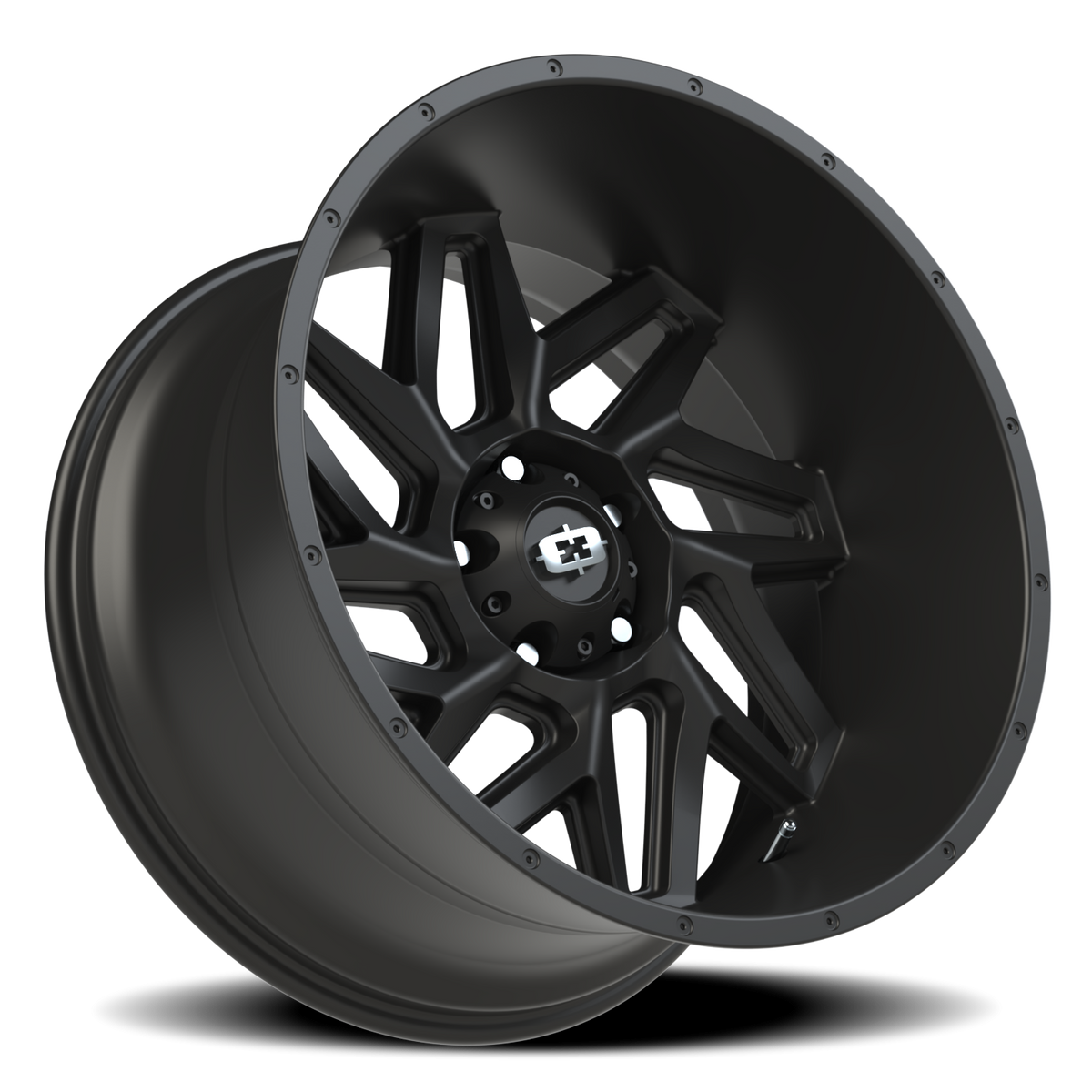 Vision Wheel 361 Satin Black 22x12 -51 5x139.7mm 108mm - Wheelwiz