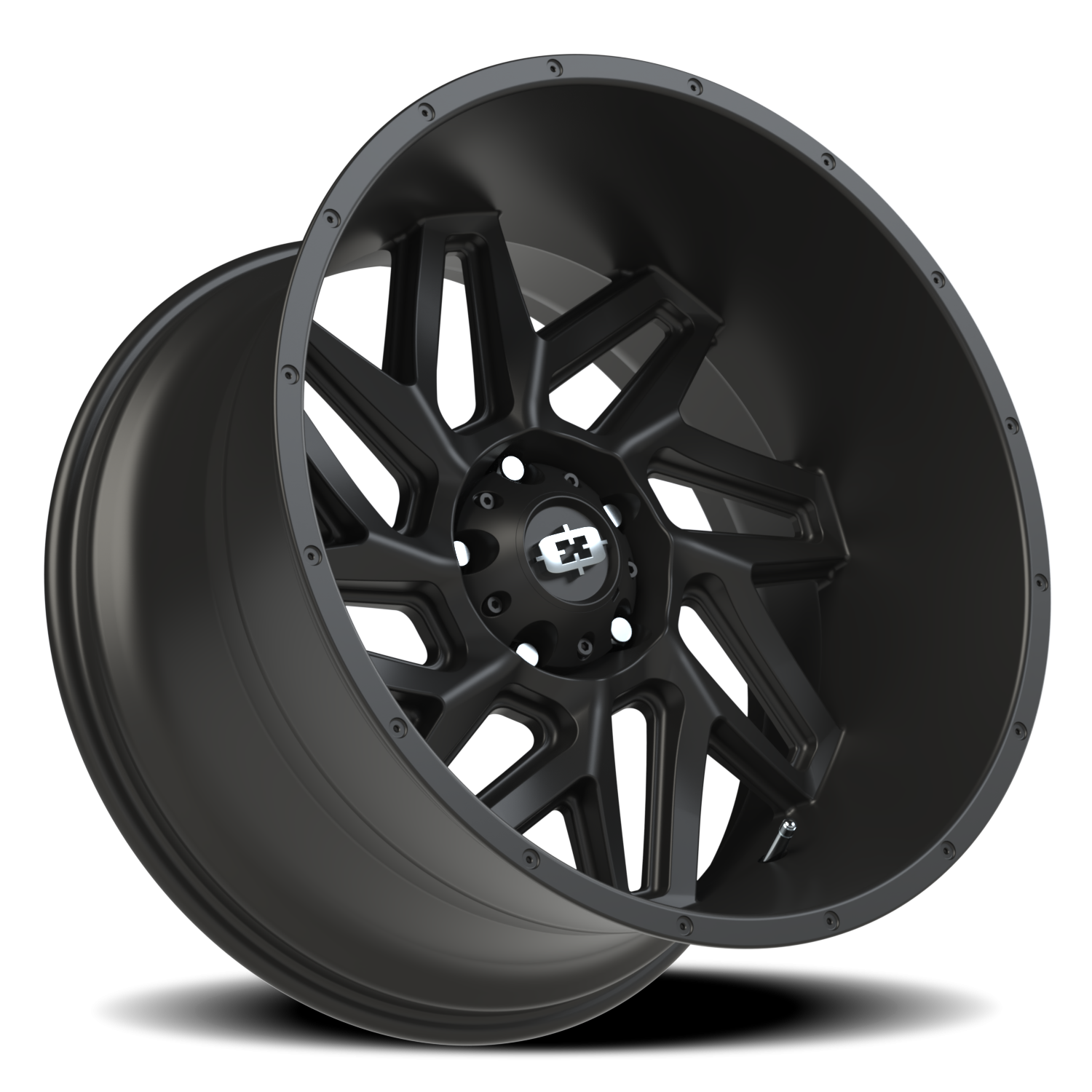 Vision Wheel 361 Satin Black 22x12 -51 5x139.7mm 108mm - Wheelwiz