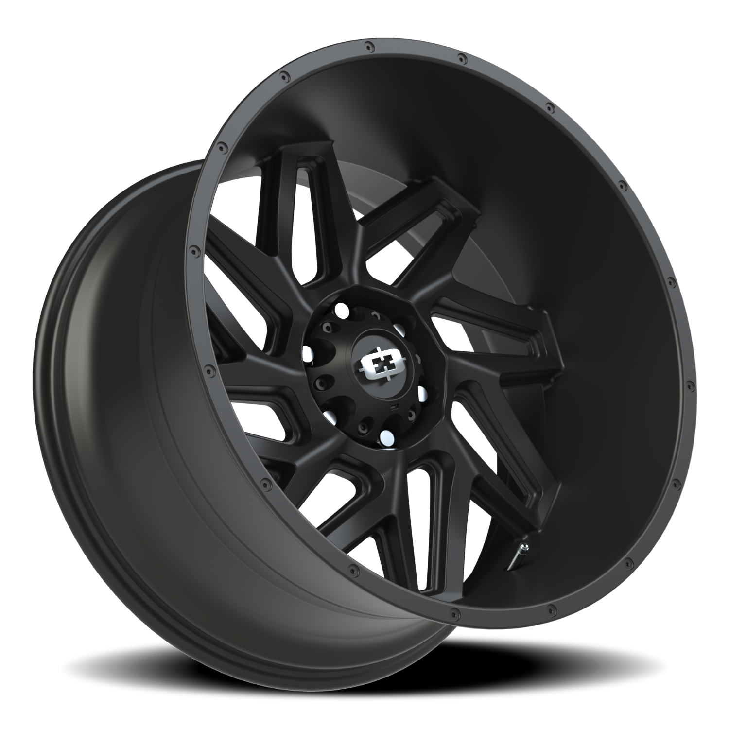 Vision Wheel 361 Satin Black 22x12 -57 6x139.7mm 106.2mm - Wheelwiz
