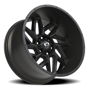 Vision Wheel 361 Satin Black 22x12 -57 6x139.7mm 106.2mm - Wheelwiz