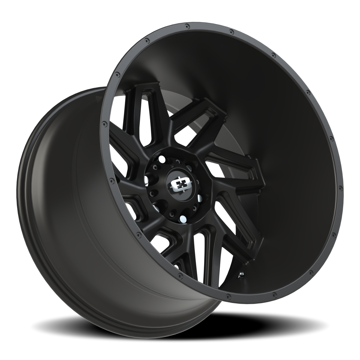 Vision Wheel 361 Satin Black 22x14 -76 6x139.7mm 106.2mm - Wheelwiz