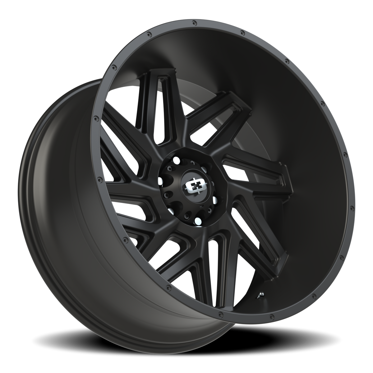 Vision Wheel 361 Satin Black 24x12 -57 6x139.7mm 106.2mm - Wheelwiz