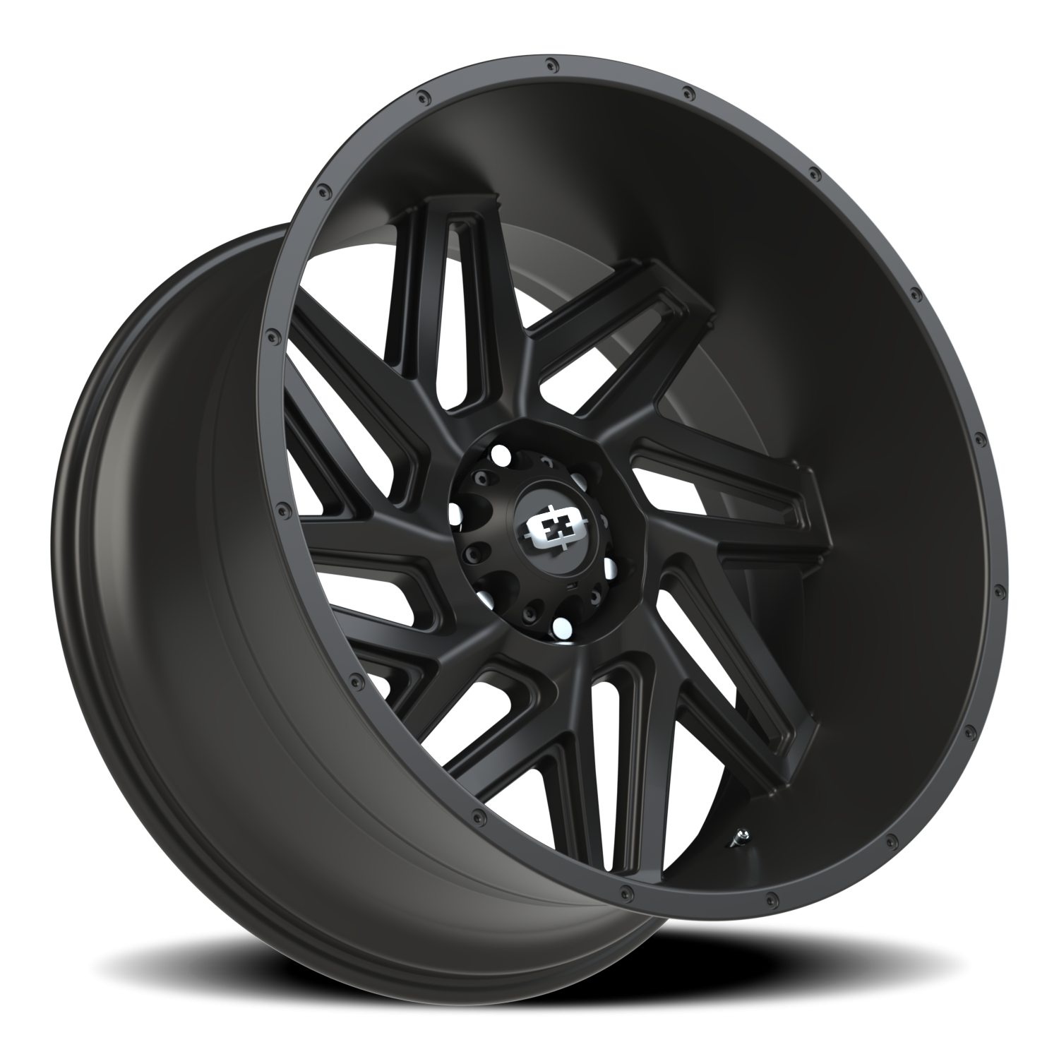Vision Wheel 361 Satin Black 24x12 -57 6x139.7mm 106.2mm - Wheelwiz