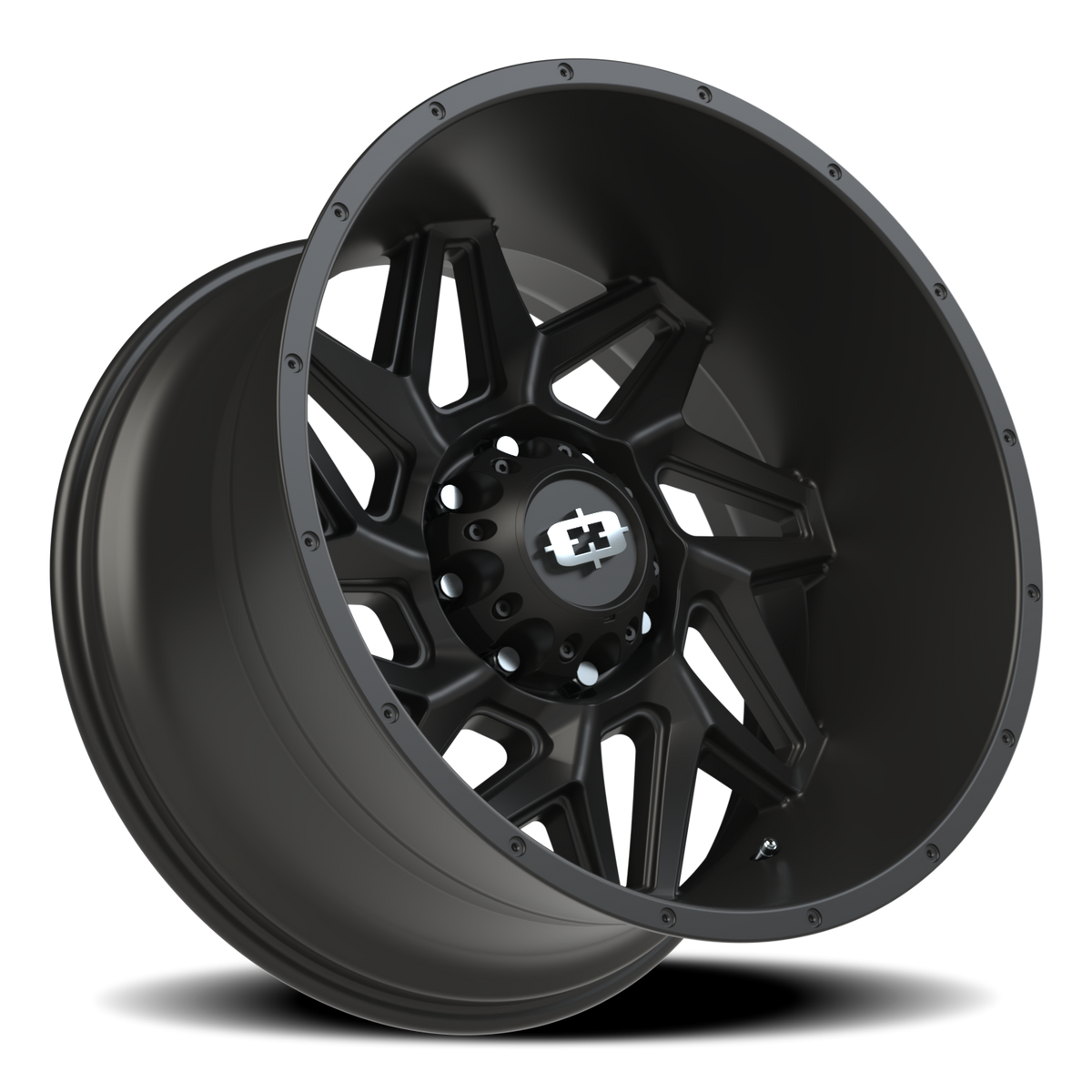 Vision Wheel 361 Satin Black 22x12 -51 8x165.1mm 125.2mm - Wheelwiz