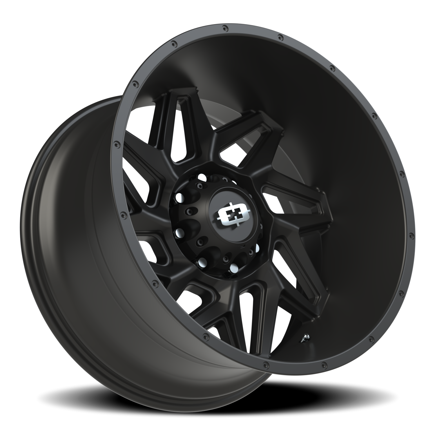 Vision Wheel 361 Satin Black 22x12 -51 8x165.1mm 125.2mm - Wheelwiz