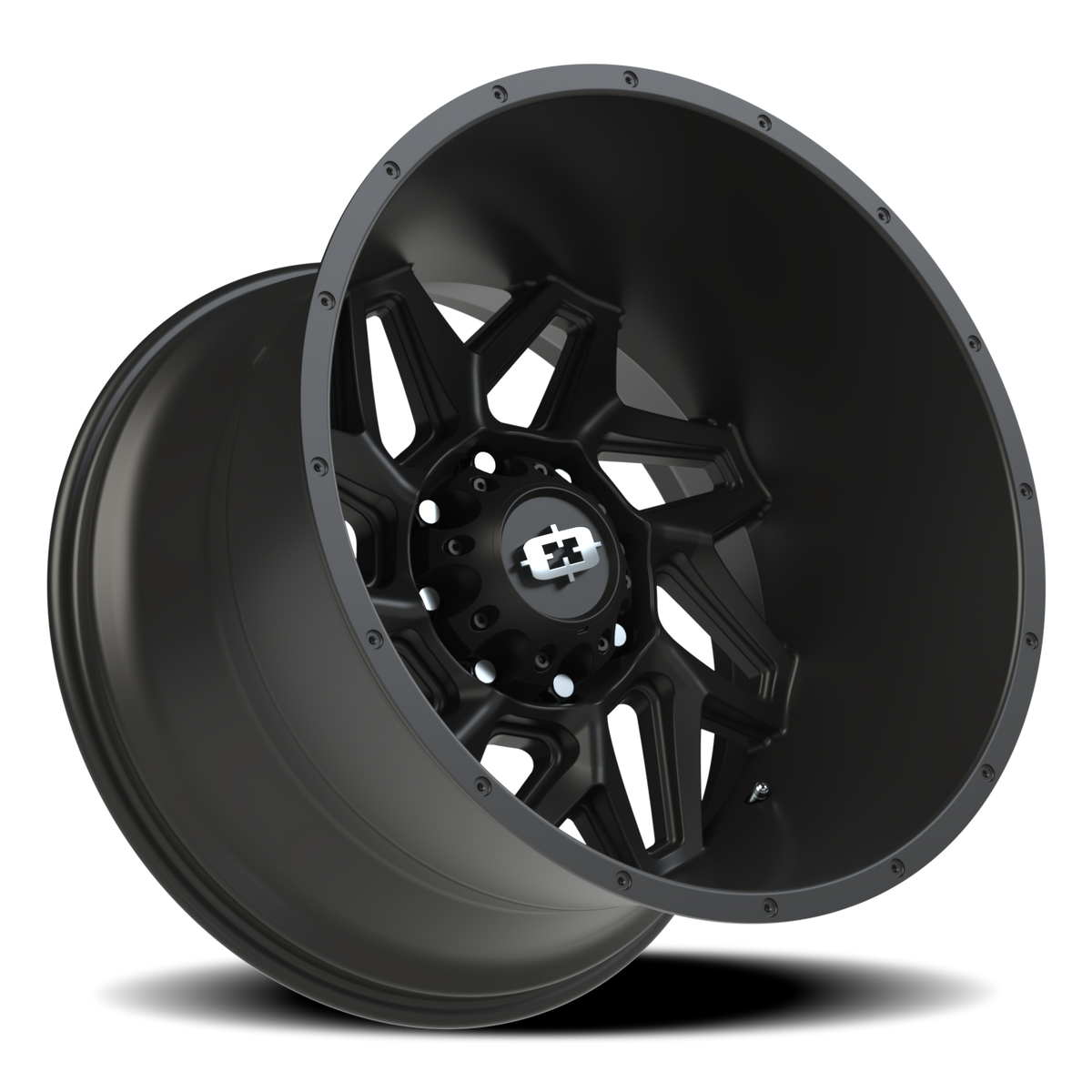 Vision Wheel 361 Satin Black 22x14 -76 8x165.1mm 125.2mm - Wheelwiz