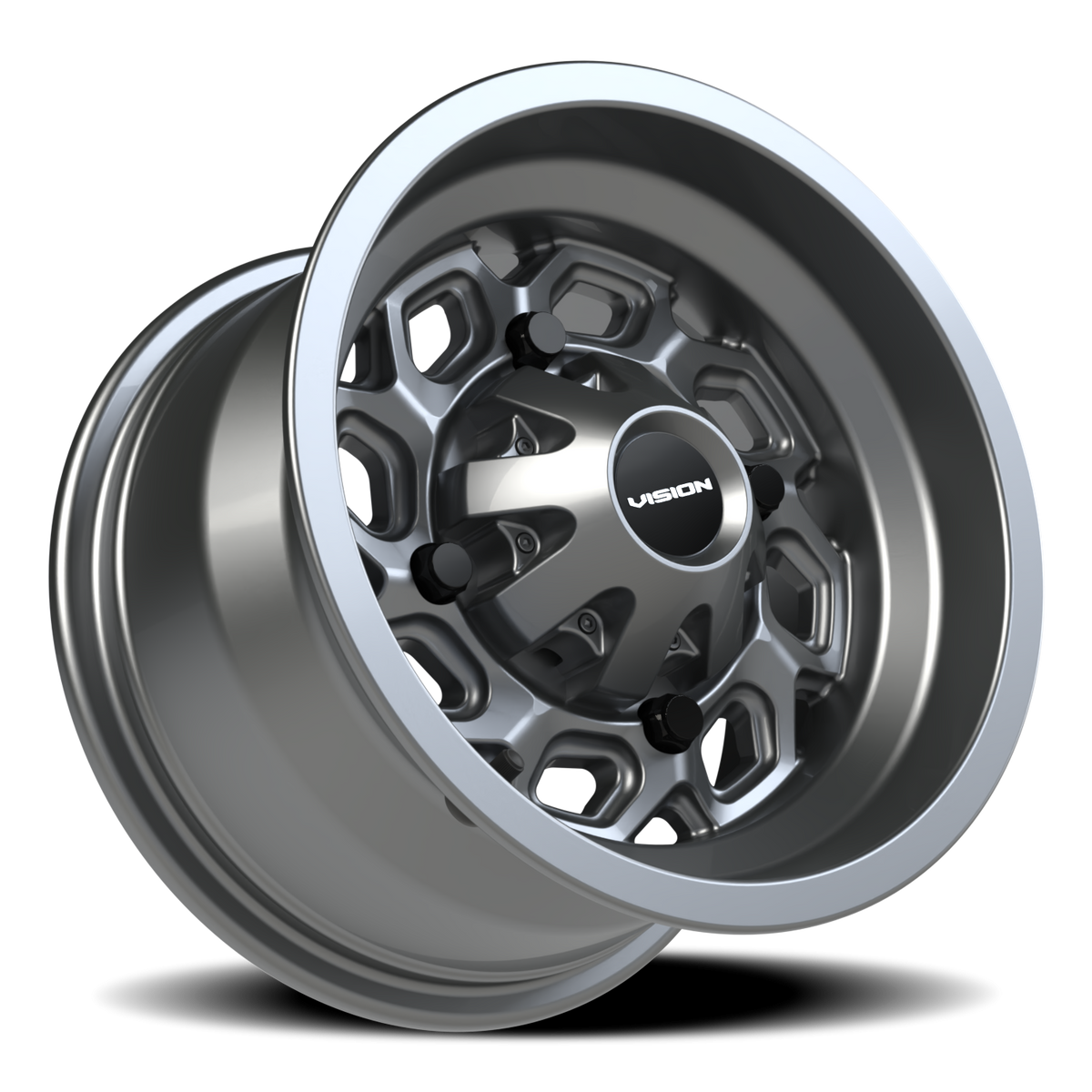 Vision Wheel 361 Gunmetal 12x7 +3 4x110mm 86mm - Wheelwiz