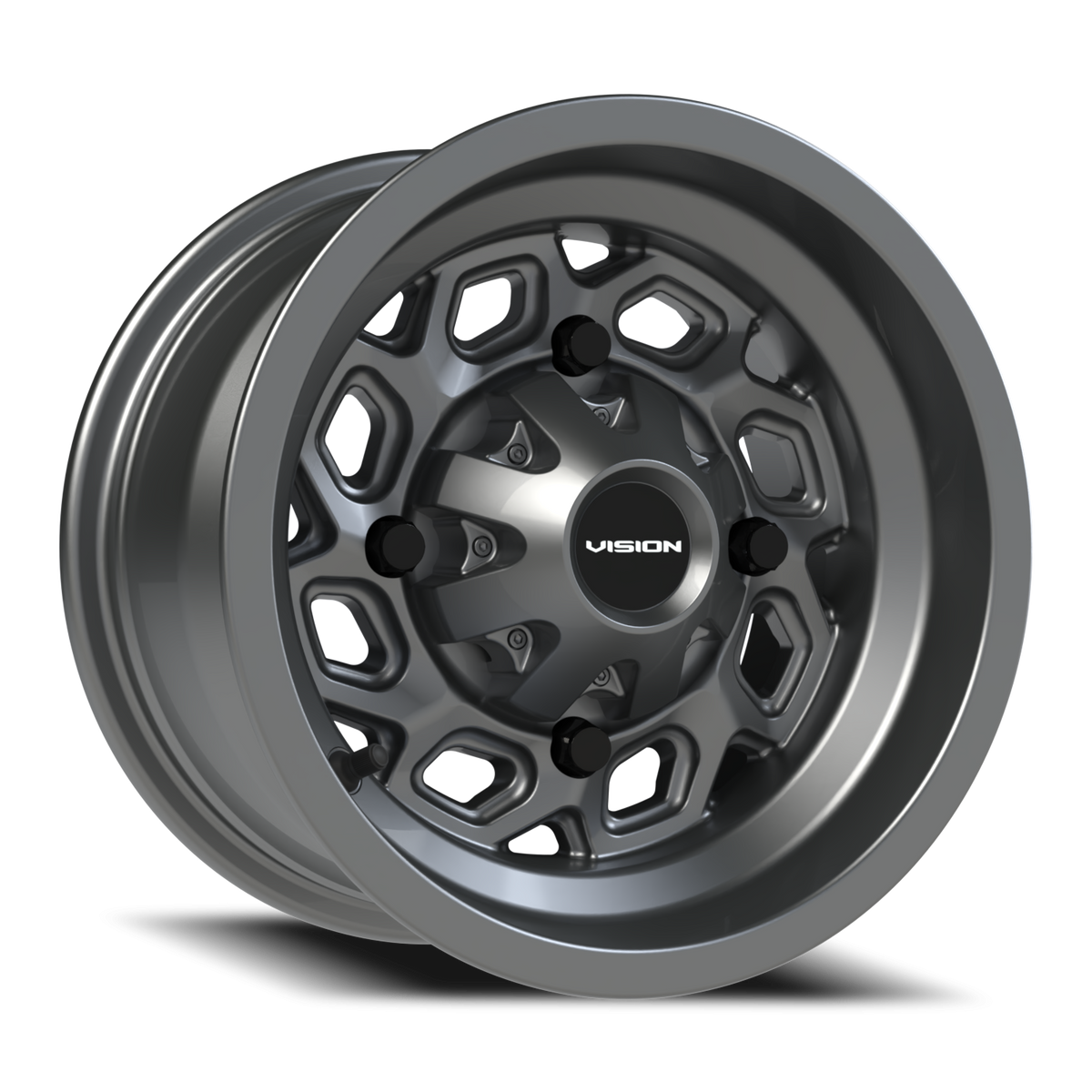 Vision Wheel 361 Gunmetal 12x7 +3 4x156mm 131.1mm - Wheelwiz