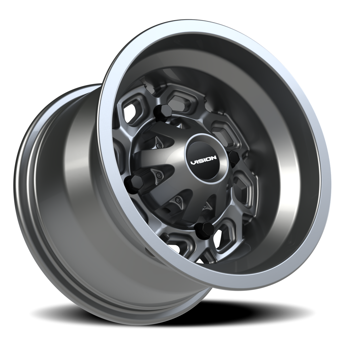 Vision Wheel 361 Gunmetal 12x8 -10 4x136mm 110.5mm - Wheelwiz