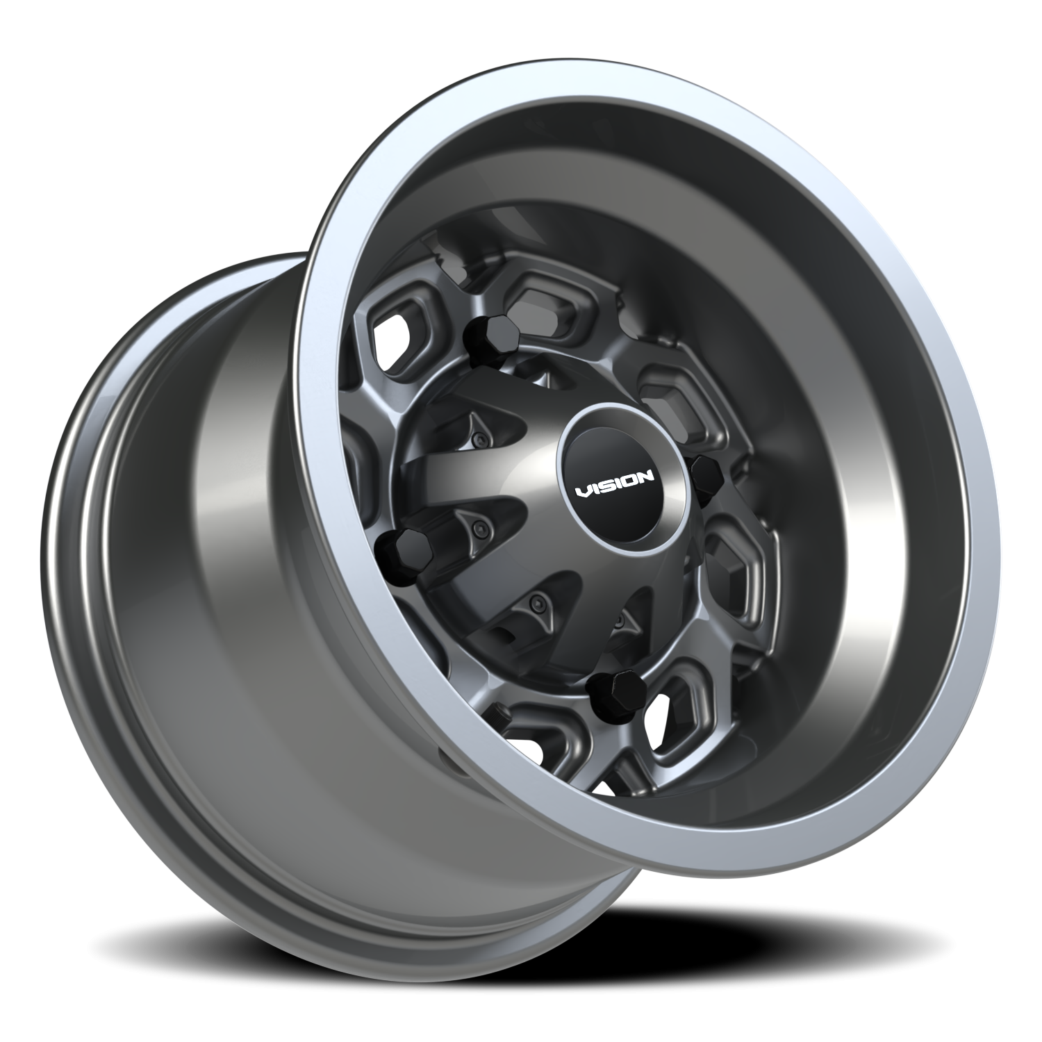 Vision Wheel 361 Gunmetal 12x8 -10 4x156mm 131.1mm - Wheelwiz