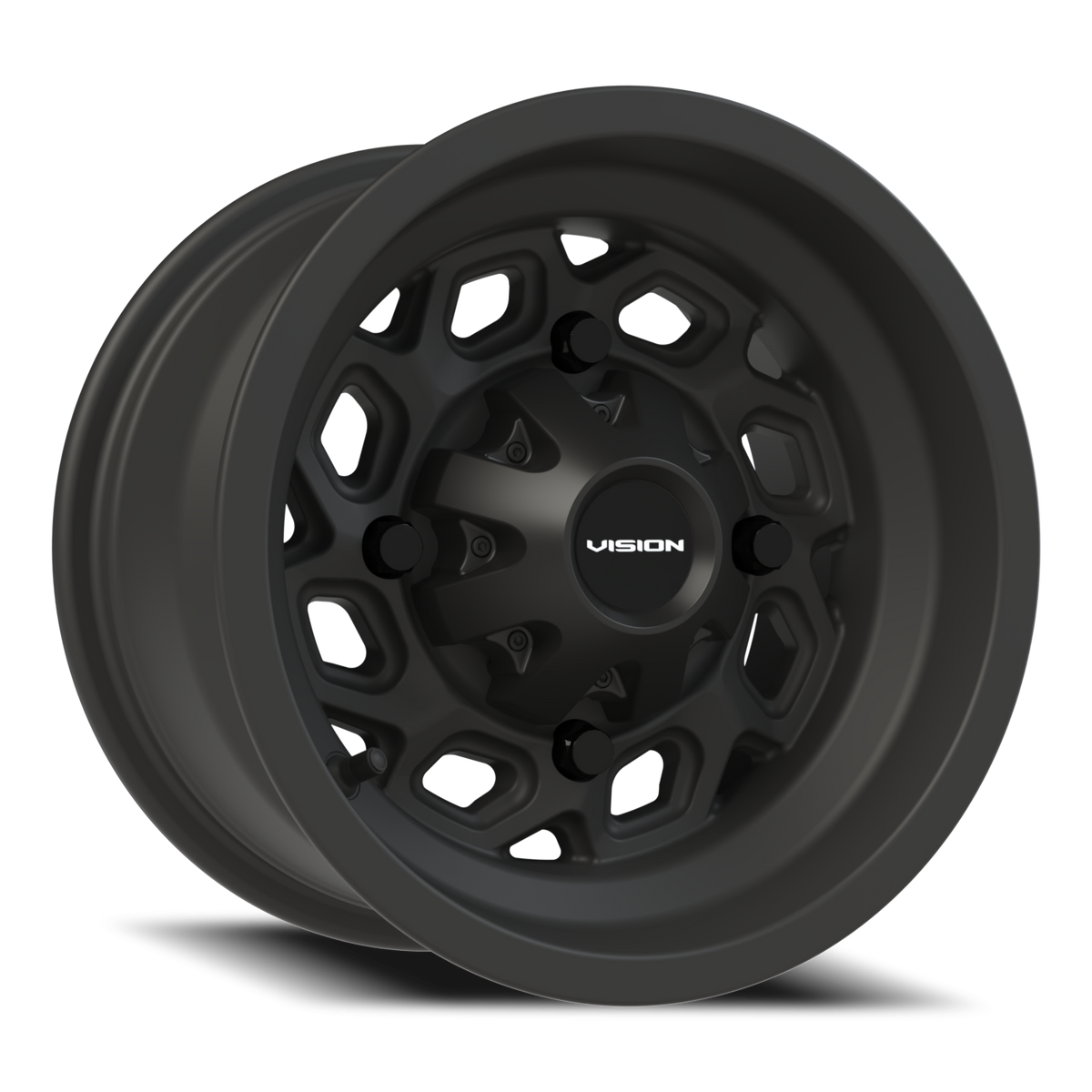 Vision Wheel 361 Matte Black 12x7 +3 4x136mm 110.5mm - Wheelwiz