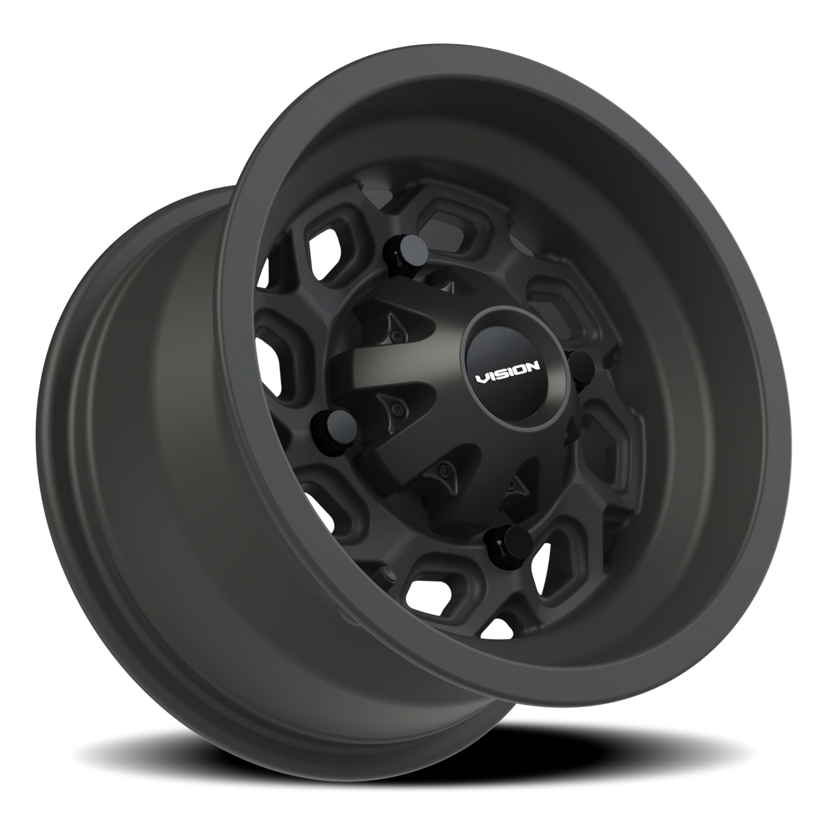 Vision Wheel 361 Matte Black 12x7 +3 4x136mm 110.5mm - Wheelwiz