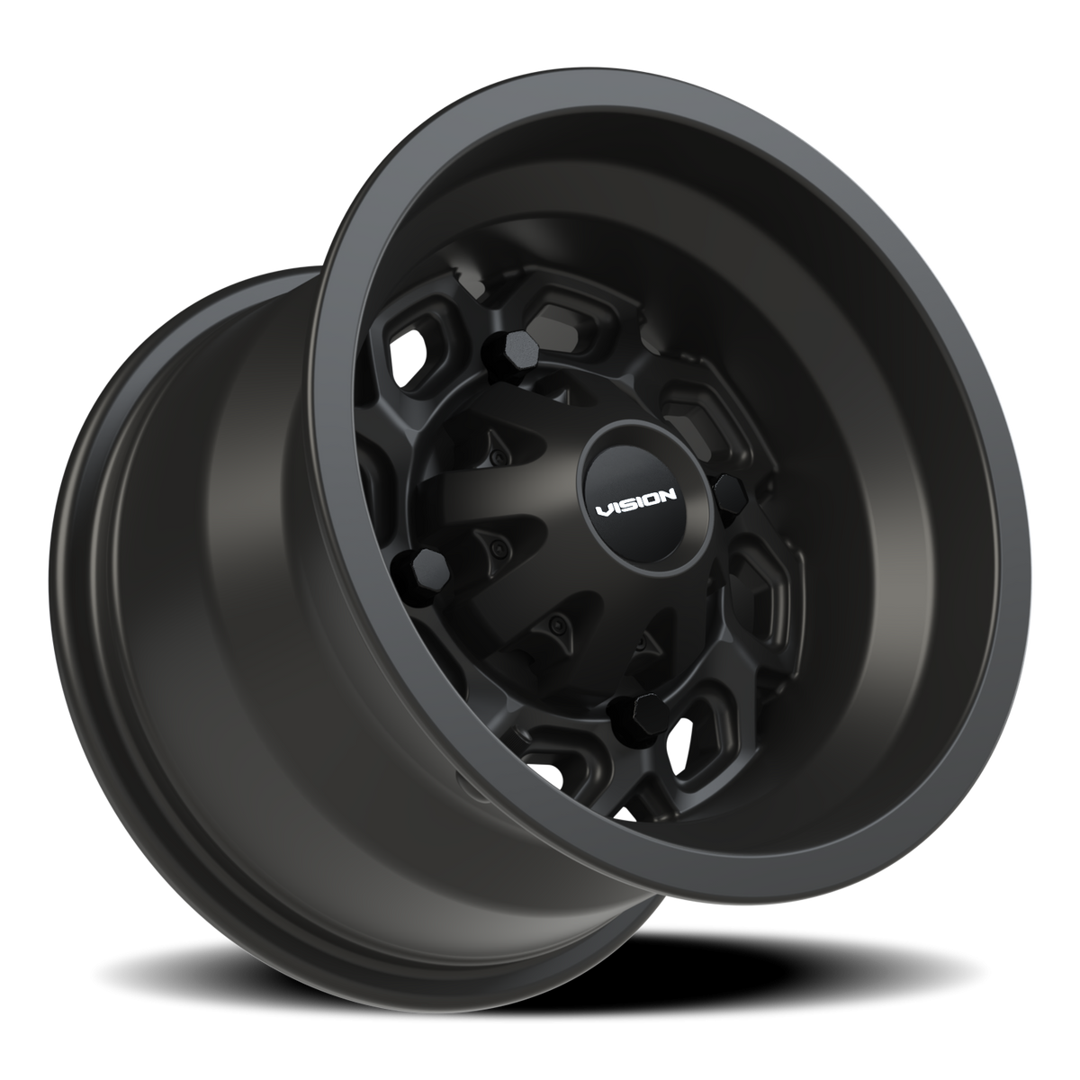 Vision Wheel 361 Matte Black 12x8 -10 4x156mm 131.1mm - Wheelwiz