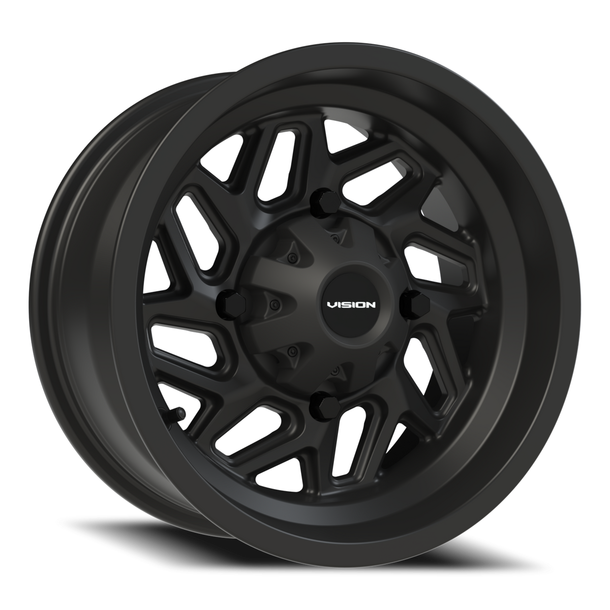 Vision Wheel 361 Matte Black 14x7 +3 4x110mm 86mm - Wheelwiz