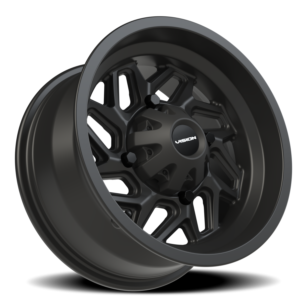 Vision Wheel 361 Matte Black 14x7 +3 4x110mm 86mm - Wheelwiz