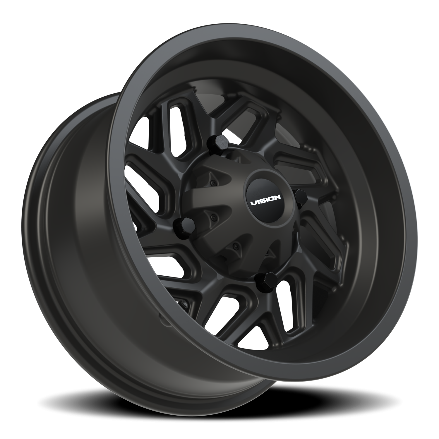 Vision Wheel 361 Matte Black 14x7 +3 4x110mm 86mm - Wheelwiz