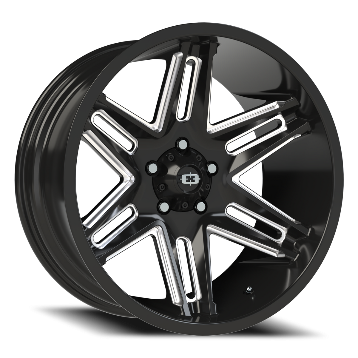 Vision Wheel 363 Gloss Black Milled Spoke 20x10 -25 5x127mm 78.1mm - Wheelwiz