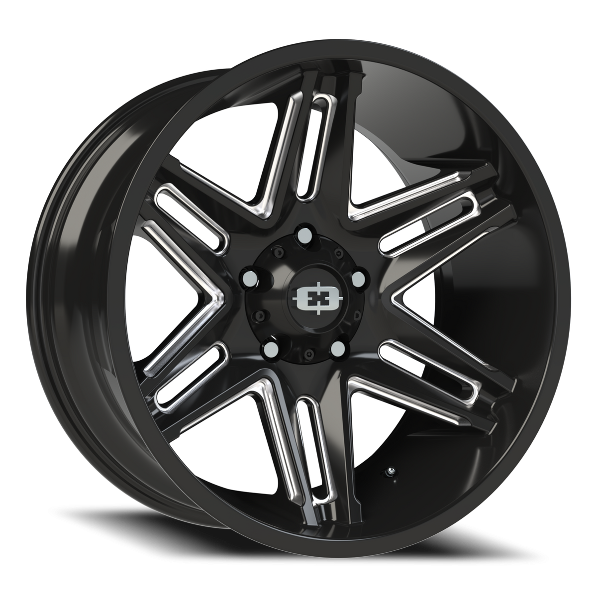 Vision Wheel 363 Gloss Black Milled Spoke 20x10 -25 5x139.7mm 108mm - Wheelwiz