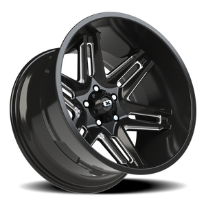 Vision Wheel 363 Gloss Black Milled Spoke 20x12 -51 5x127mm 78.1mm - Wheelwiz