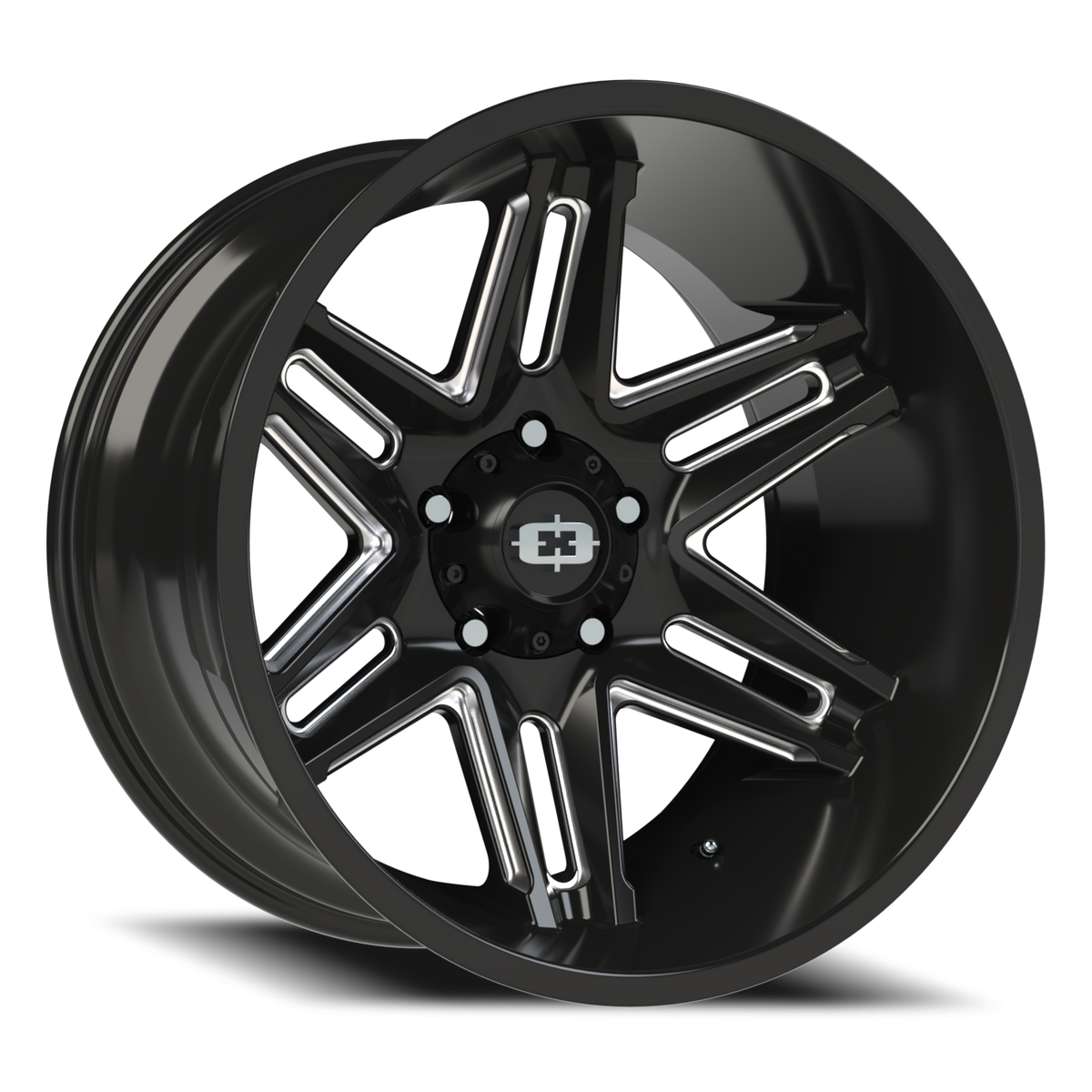 Vision Wheel 363 Gloss Black Milled Spoke 20x12 -51 5x139.7mm 108mm - Wheelwiz