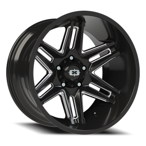 Vision Wheel 363 Gloss Black Milled Spoke 20x12 -51 5x139.7mm 108mm - Wheelwiz