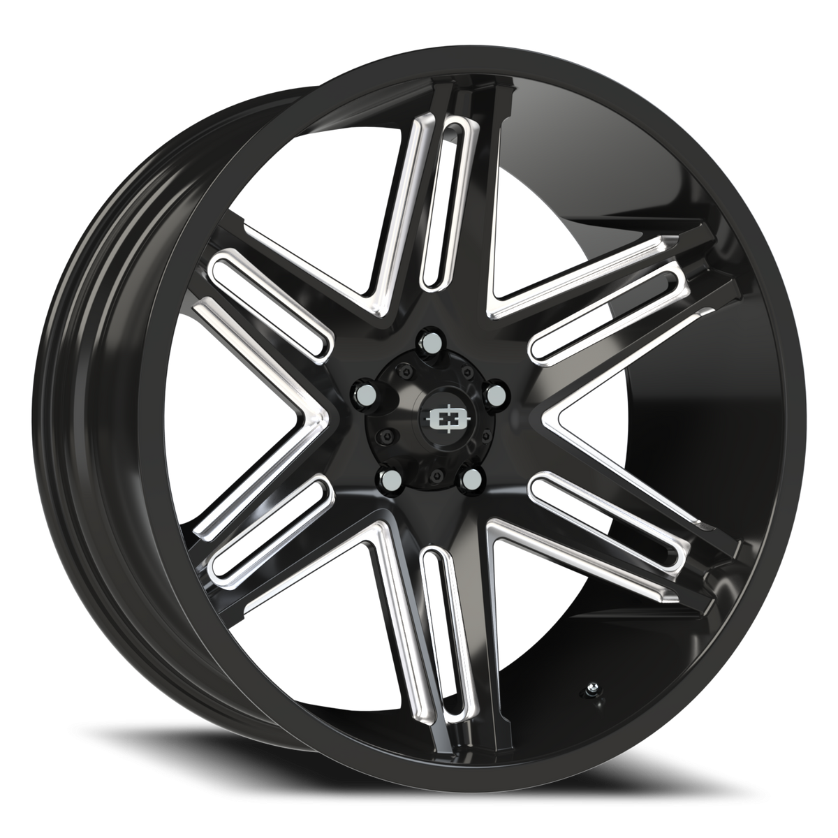 Vision Wheel 363 Gloss Black Milled Spoke 22x10 -19 5x127mm 78.1mm - Wheelwiz