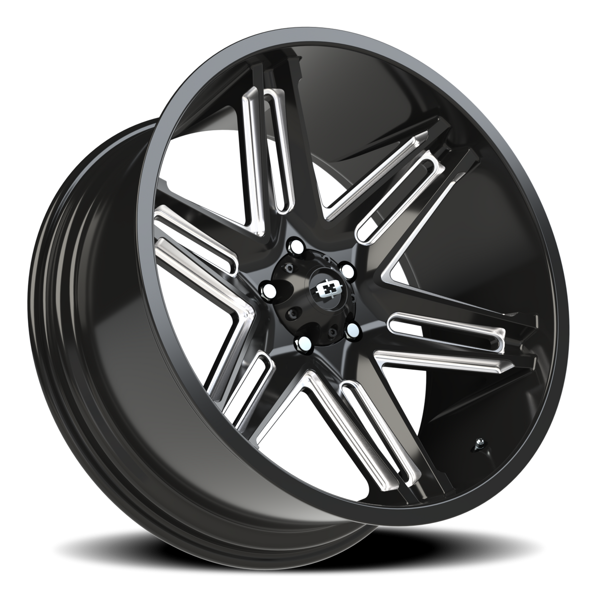 Vision Wheel 363 Gloss Black Milled Spoke 22x10 -19 5x127mm 78.1mm - Wheelwiz