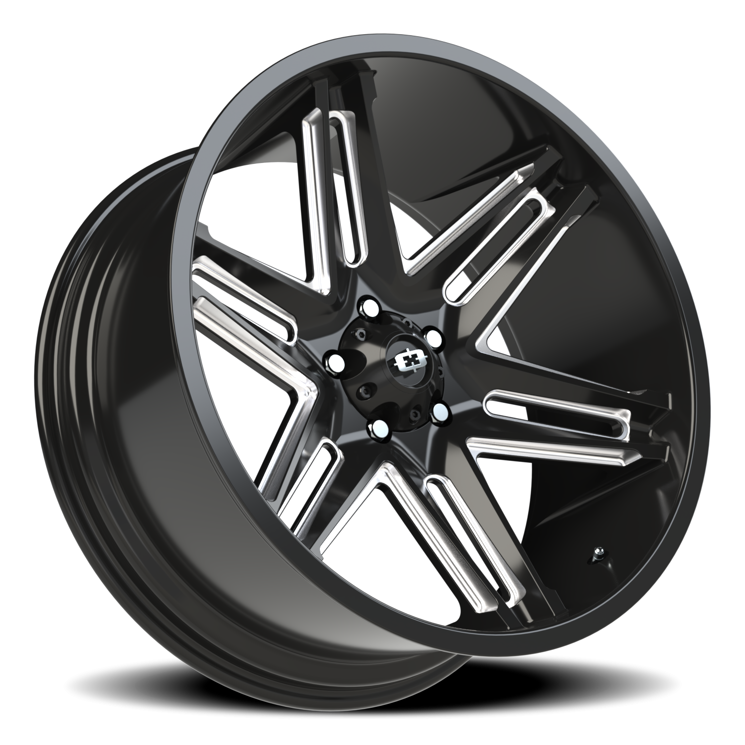 Vision Wheel 363 Gloss Black Milled Spoke 22x10 -19 5x127mm 78.1mm - Wheelwiz
