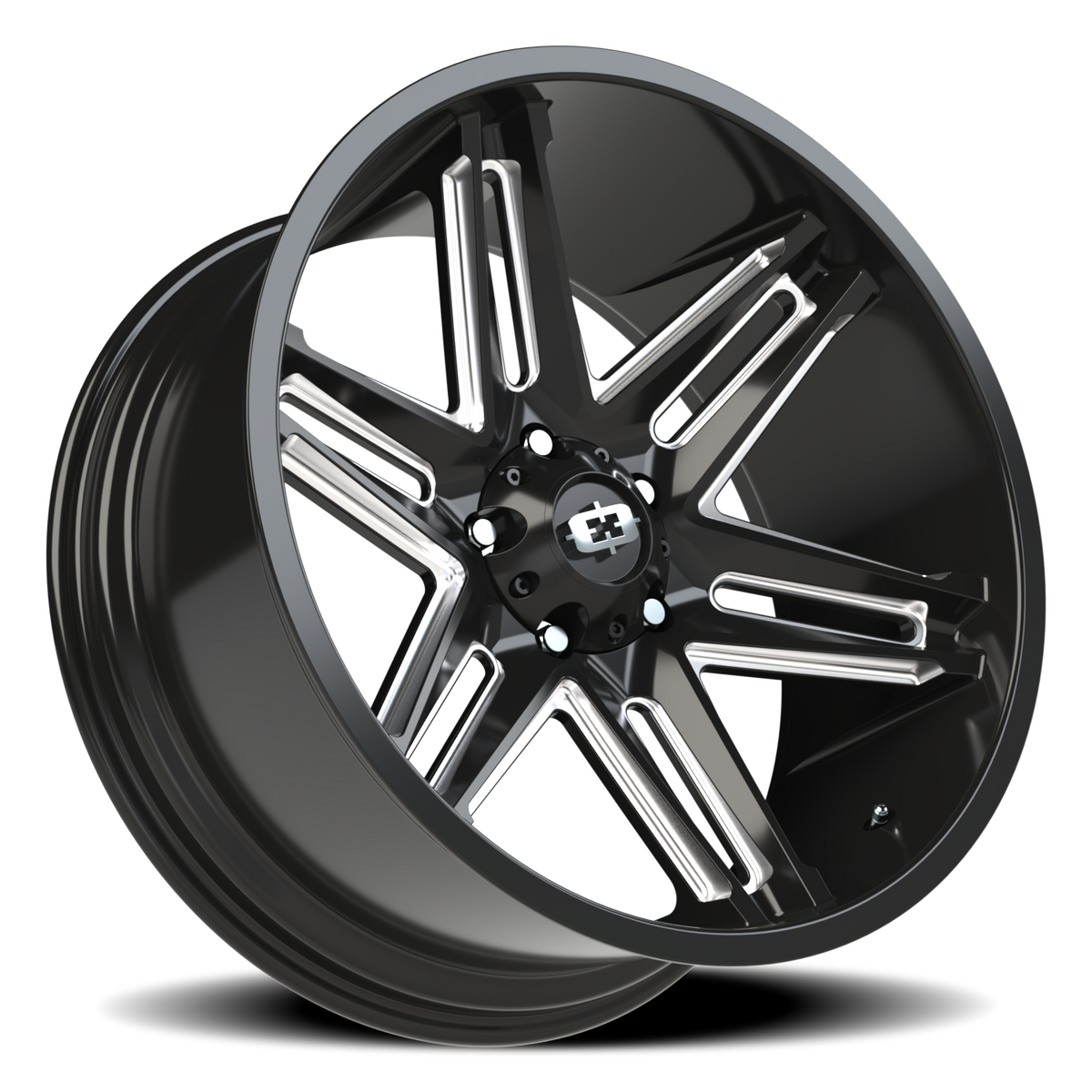 Vision Wheel 363 Gloss Black Milled Spoke 22x10 -19 5x139.7mm 108mm - Wheelwiz