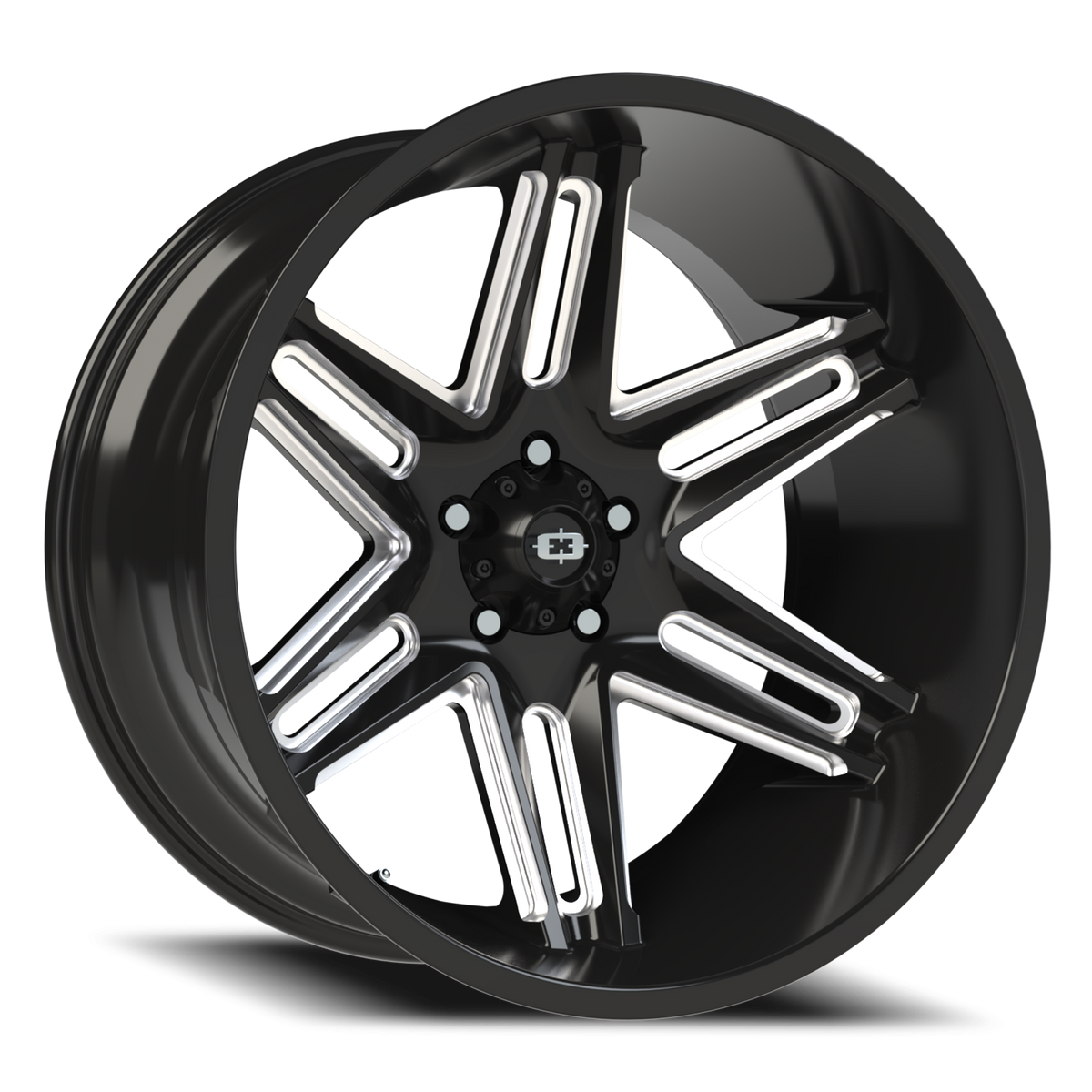 Vision Wheel 363 Gloss Black Milled Spoke 22x12 -51 5x127mm 78.1mm - Wheelwiz