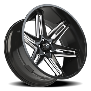 Vision Wheel 363 Gloss Black Milled Spoke 24x12 -51 5x127mm 78.1mm - Wheelwiz