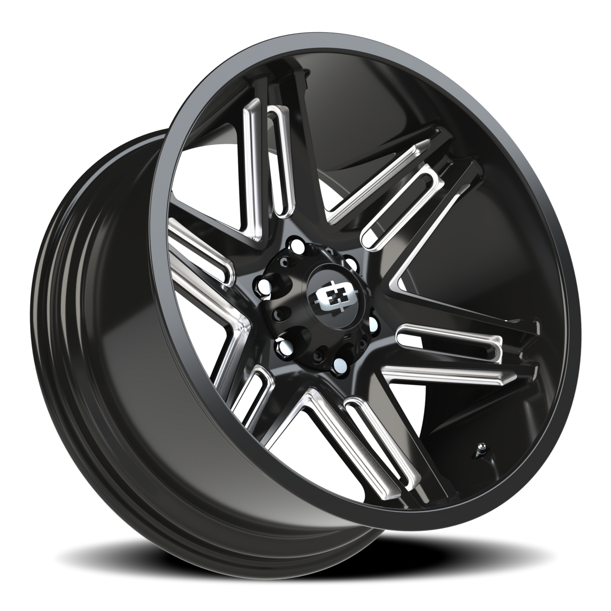 Vision Wheel 363 Gloss Black Milled Spoke 20x10 -25 6x135mm 87.1mm - Wheelwiz