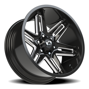 Vision Wheel 363 Gloss Black Milled Spoke 20x10 -25 6x135mm 87.1mm - Wheelwiz