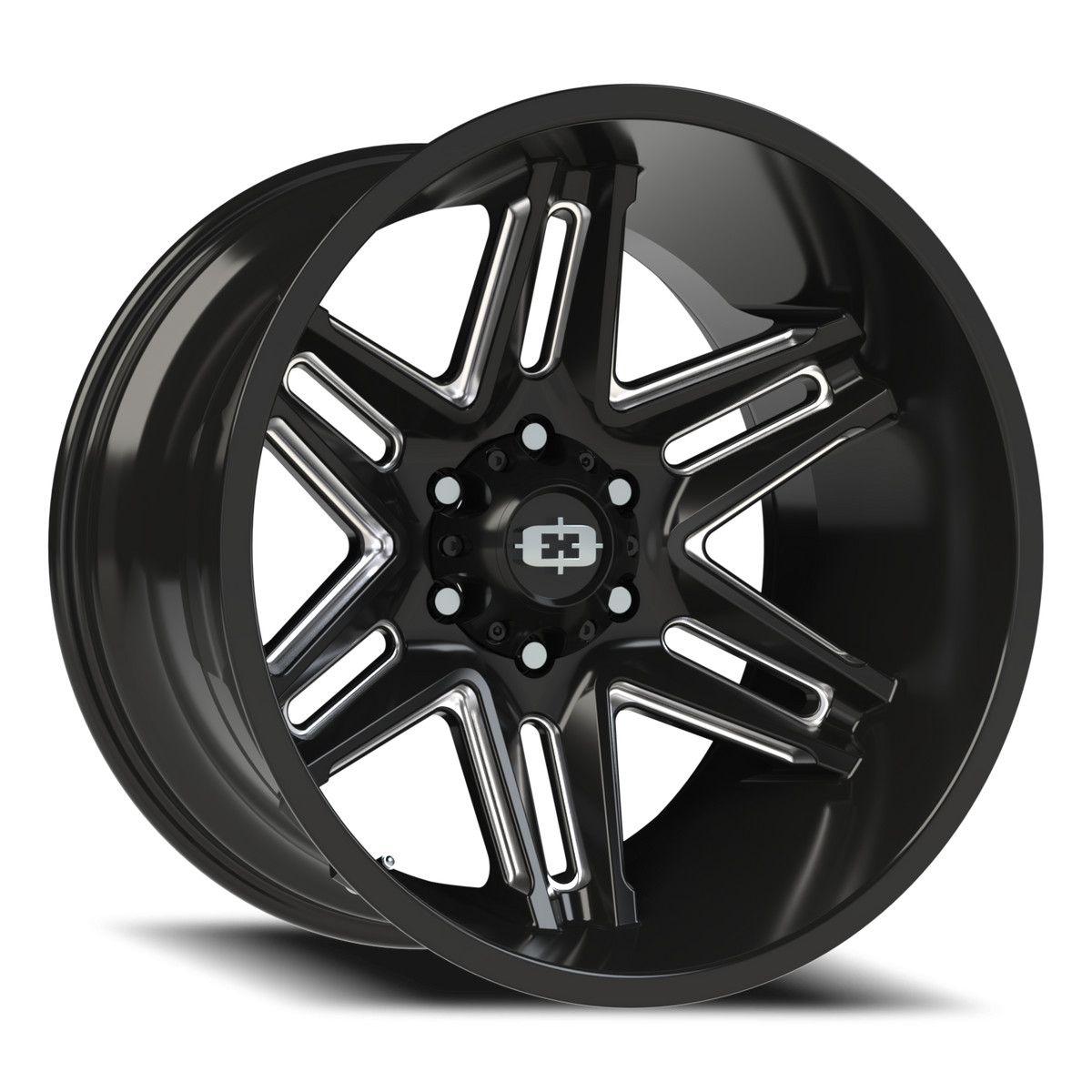 Vision Wheel 363 Gloss Black Milled Spoke 20x12 -51 6x139.7mm 106.2mm - Wheelwiz