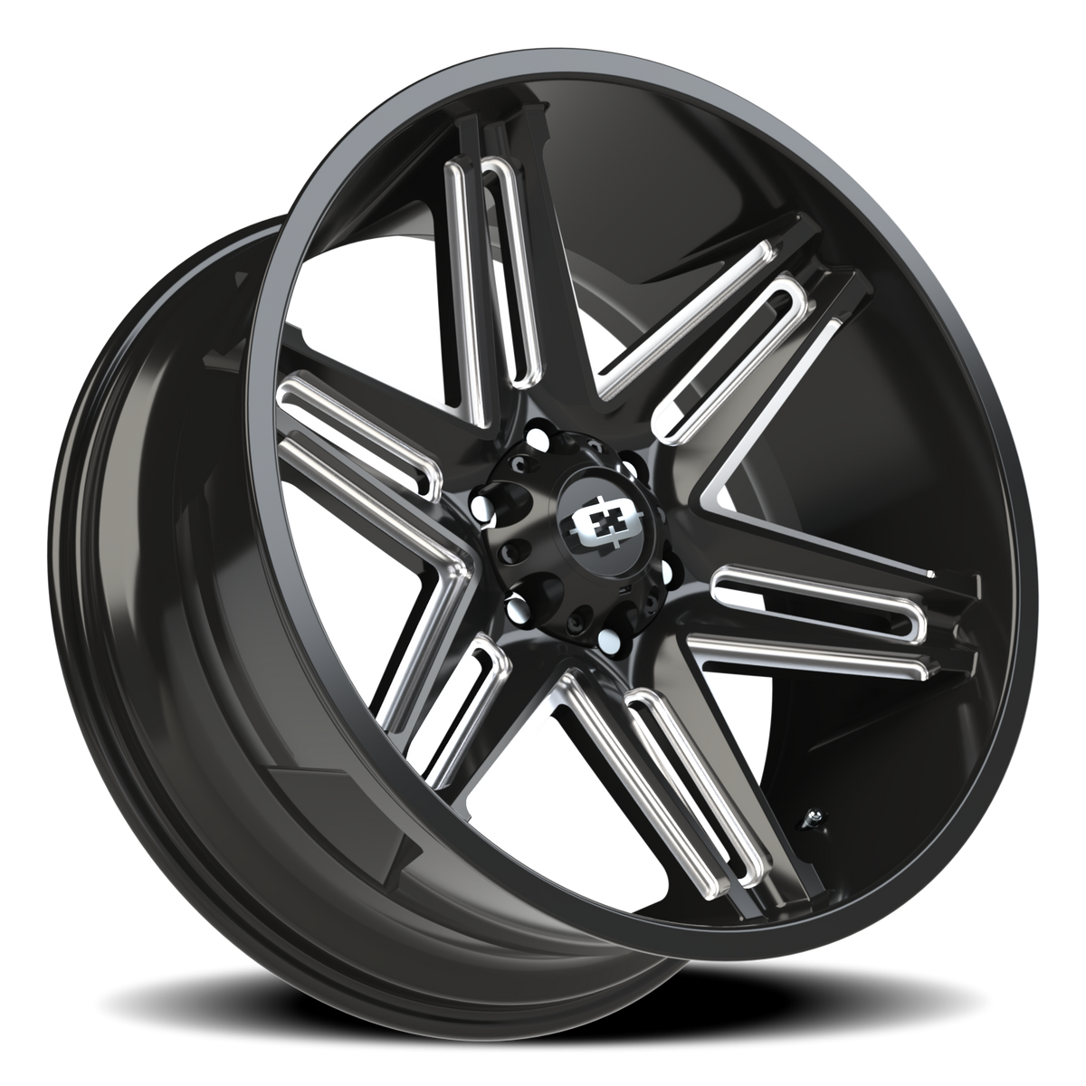 Vision Wheel 363 Gloss Black Milled Spoke 22x10 -19 6x135mm 87.1mm - Wheelwiz