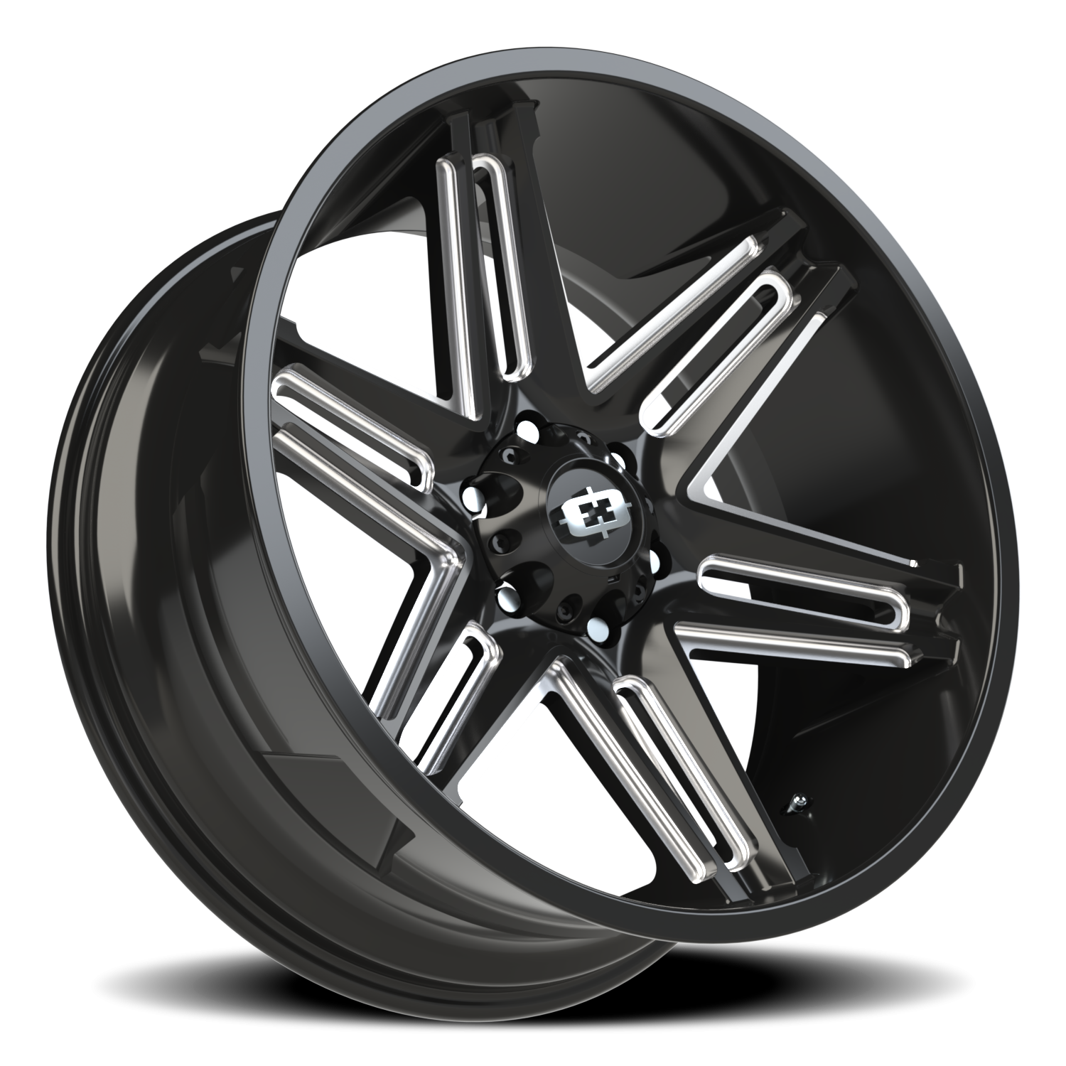 Vision Wheel 363 Gloss Black Milled Spoke 22x10 -19 6x135mm 87.1mm - Wheelwiz