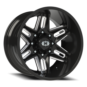 Vision Wheel 363 Gloss Black Milled Spoke 20x12 -51 8x165.1mm 125.2mm - Wheelwiz